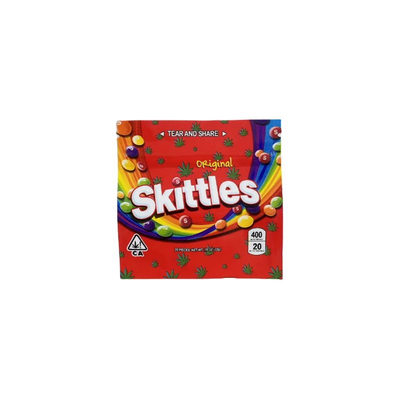 10x Skittles red Mylar Bag 400mg - Leer